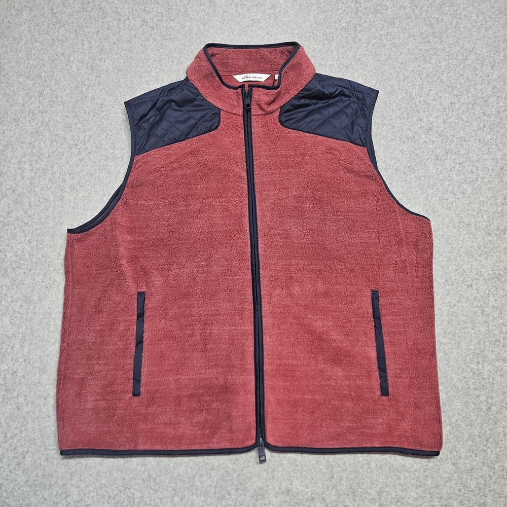 Peter Millar Mountainside Micro-Shearling Fleece Vest NWT XXL $178